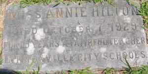 Annie Hilton Headstone