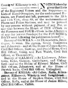 James Hilton Kilkenny Journal, and Leinster Commercial and Literary Advertiser 30 July 1853