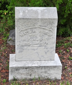 Matilda Wilson Murphy headstone 1877