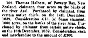 Thomas Halbert The Sydney Herald 30 March 1841