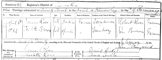 Charlotte Browne marriage to James Ross